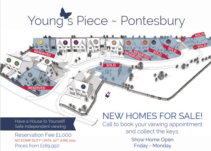 A quick update on the availability of homes at Young's Piece. If you were planning on viewing some of the homes at Young's Piece in Pontesbury, please book your appointment with us soon, as we are getting a lot of interest: bit.ly/3uv3Jbo