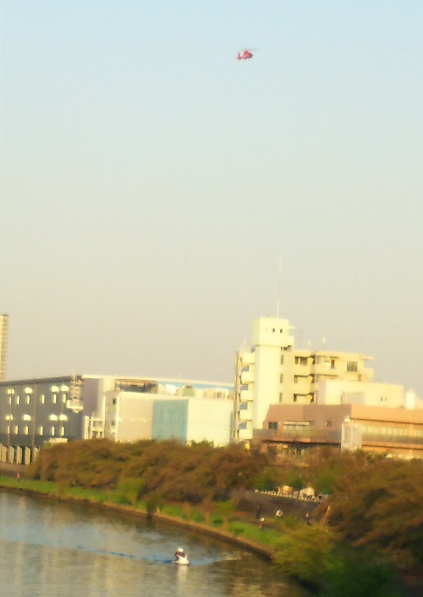 画像 騒がしいのでテレビつけたら 成人男性と小学生が溺れたとのことで 川の中を捜索してる模様です 板橋区 新河岸川 T Co X8ywwzaz まとめダネ
