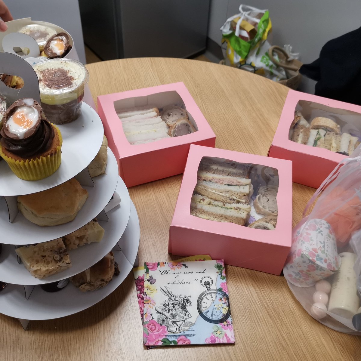 A big thank you to Enchanted Tea Rooms and Sister Steph for treating all the staff to afternoon tea and Easter goodies over the weekend 😍 #teamNic