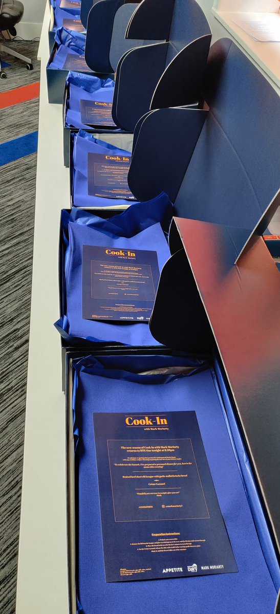 MarkMoriarty1's tweet photo. Busy start at HQ, deliveries en route. #COOKINRTE tonight 8.30pm @RTEOne https://t.co/fQAm4d2LSm