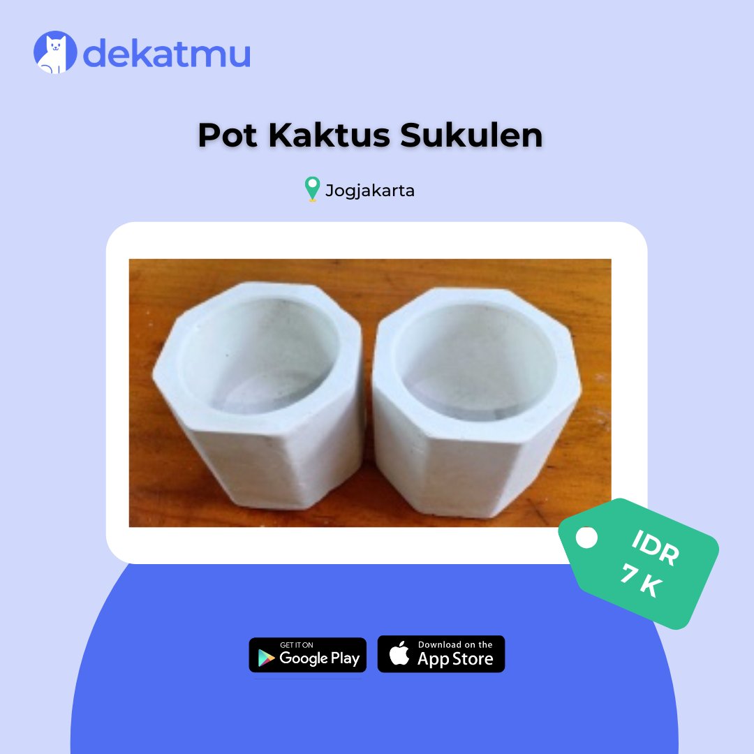 DekatmuApp's tweet photo. [TEMUKAN BARANG INI DI DEKATMU]
Pot Kaktus Sukulen
IDR 7.000
Yogyakarta

Kategori produk: Home &amp; furniture
Cek detailnya di Dekatmu, download dan install aplikasinya sekarang https://t.co/dmcarMPbCJ https://t.co/eZQjIZXANR