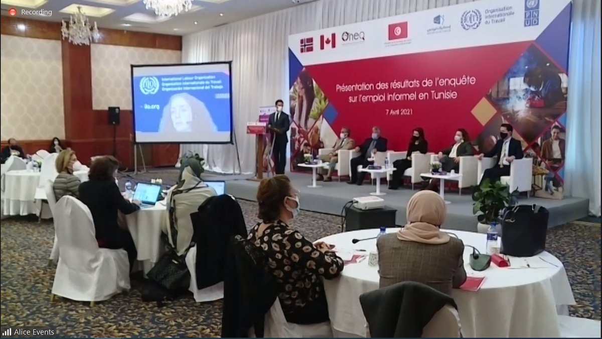 L'équipe entrepreneuriat féminin est heureuse d'assister à la présentation des résultats de l'enquête sur l'emploi informel en Tunisie, fruit d'une collaboration entre le projet AFERE et <a href="/PNUD_TN/">PNUD_TN</a> <a href="/InsTunisia/">Statistiques Tunisie</a> et l'ONEQ. 
#informalité #entrepreneuriatféminin