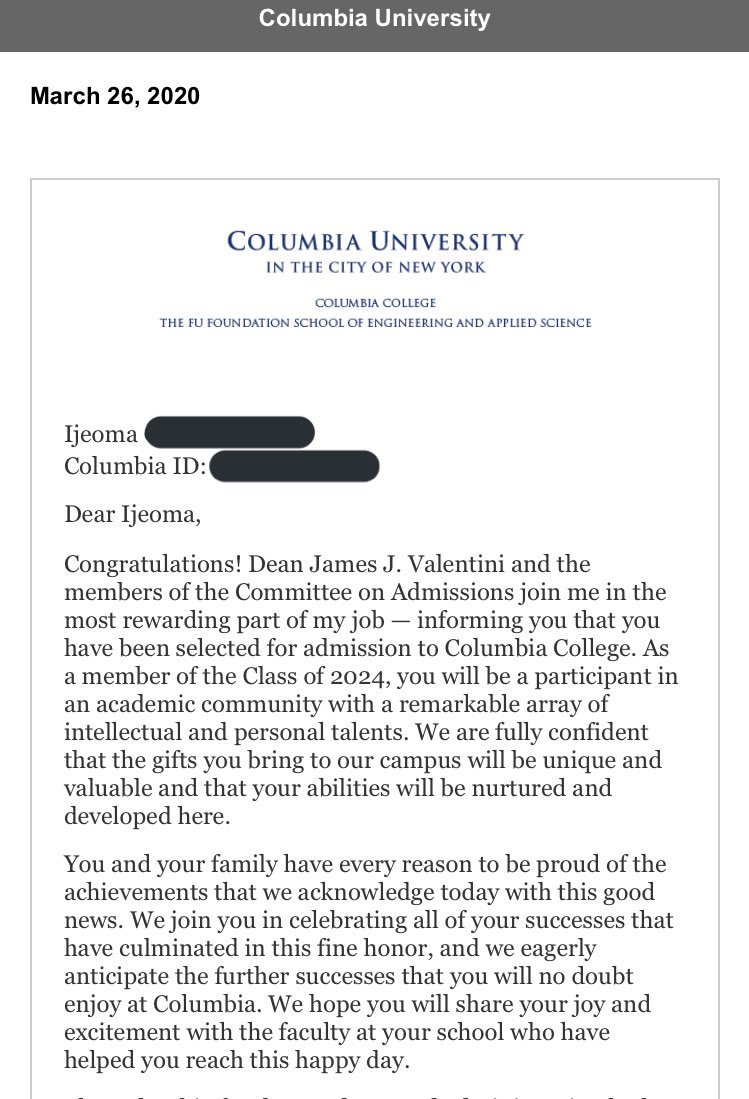 I JUST GOT INTO COLUMBIA? 😭😭😭😭😭😭😭😭😭😭😭😭😭😭