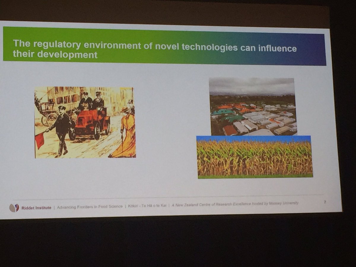 Awesome talk from <a href="/liv_ogilvie/">Olivia </a> about the regulation of cell-based meat products. The regulation of new technologies can heavily influence their development. We hope our <a href="/MBIEsci/">MBIE Science</a> funded project will support an evidence based approach for New Zealand. #futurefood #culturedmeat