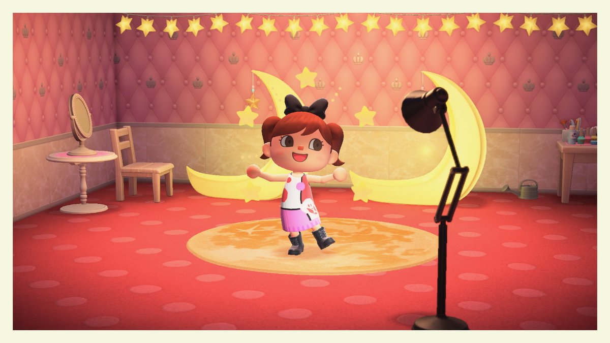 おぺんとしゃん3号 きらりん レボリューション放送15周年おめでとうございます マイデザインで チャンス のワンピースを作りました よかったら着てください きらりんレボリューション マイデザイン どうぶつの森 Animalcrossing Acnh