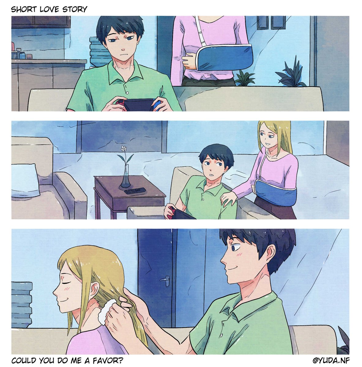 卵星人 Short Love Story 4 Could You Do Me A Favor Illustration Drawing Comic Komik Couple Armsling イラスト 漫画 マンガ カップル 男女 Dissability Brokenarm Shortlovestory Sls Comic Tyinghair Clipstudiopaint 卵星人 Short Love Story 4 Could You Do Me A Favor Illustration Drawing Comic Komik Couple Armsling イラスト 漫画 マンガ カップル 男女 Dissability Brokenarm Shortlovestory Sls Comic Tyinghair Clipstudiopaint