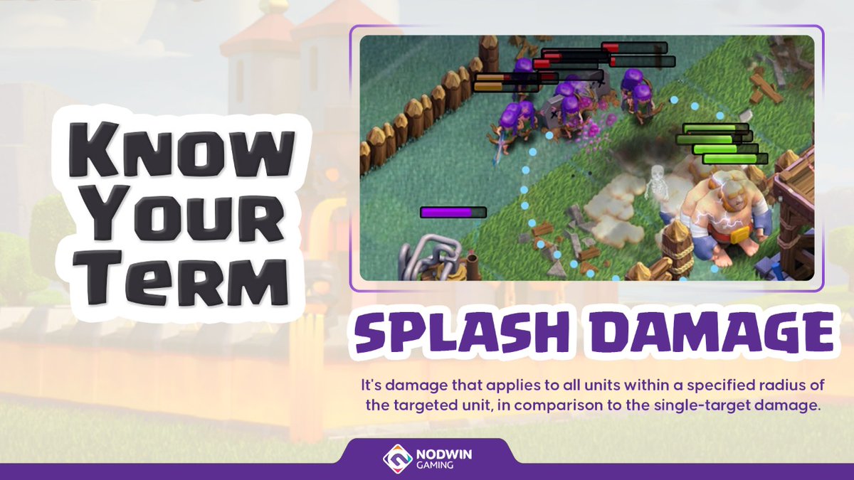 NodwinGaming's tweet photo. Which defense building has the largest splash radius?👀⚡⚔️ Time to test your damage handling skills💥

#clashofclans #knowyourterm  #splashdamage #splashradius #nodwingaming #mobileesports https://t.co/M2ukOkkv53