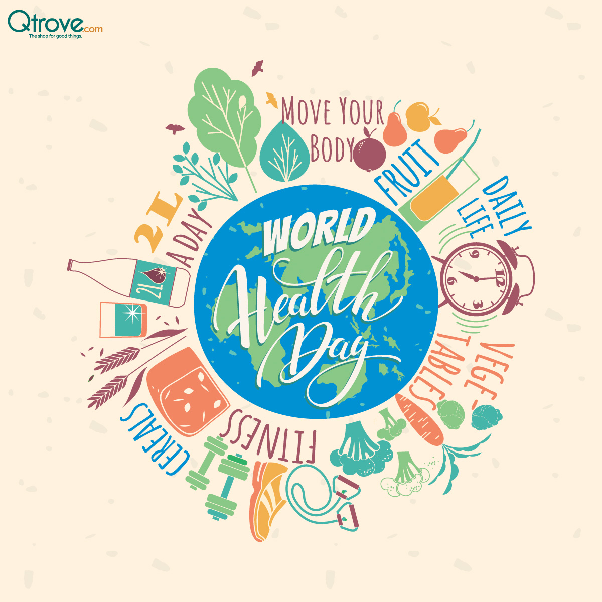 This World Health Day vouch to take care of your health! 
Take care of your body; it's the only place you will live for the rest of your life!
#WorldHealthDay #WorldHealthDay21 #WeCare