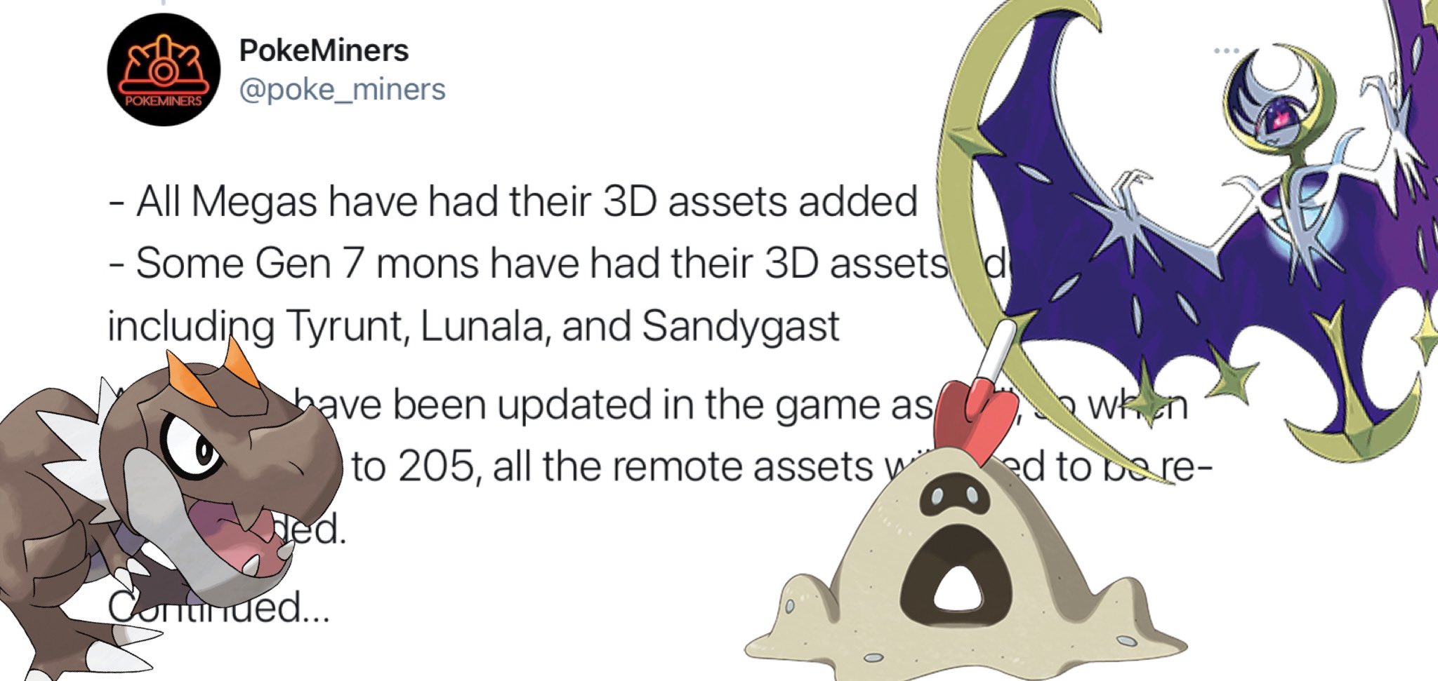 Onepoke 第7世代の伝説ルナアーラやスナバァの３ｄデータも チゴラスはカロス地方のポケモンだね T Co Ixsahcmyyj Twitter