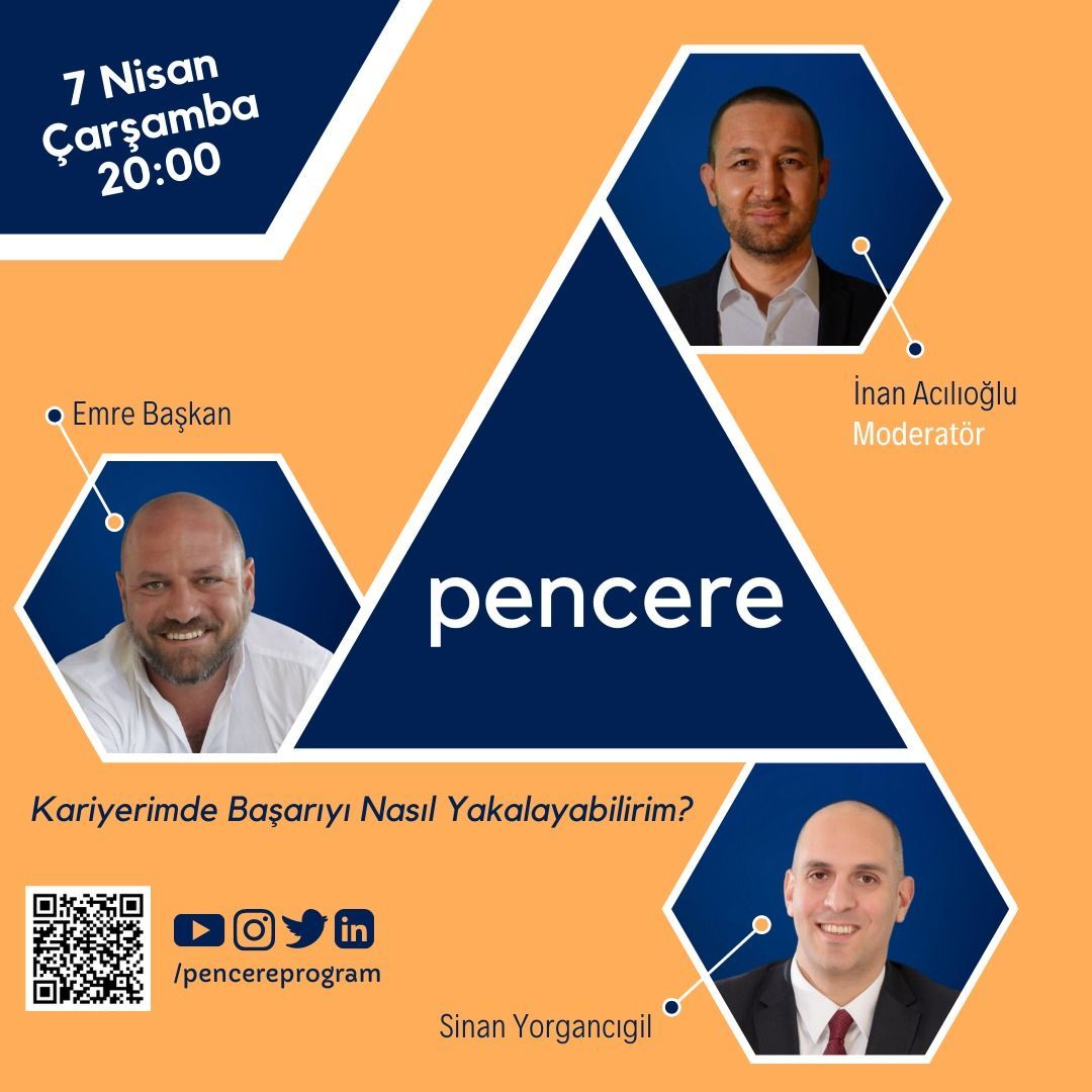 Bugün #pencere günü!

Siz de kariyerinizde başarıyı nasıl elde edeceğinizi merak ediyorsanız, pencerelerimizi bu akşam 20.00’de sizin için ardına kadar aralamaya hazırız!

🔗 YouTube kanalımız: bit.ly/3hfJSaY
🔗 Canlı yayın hatırlatıcısı: bit.ly/3dwpgJX
