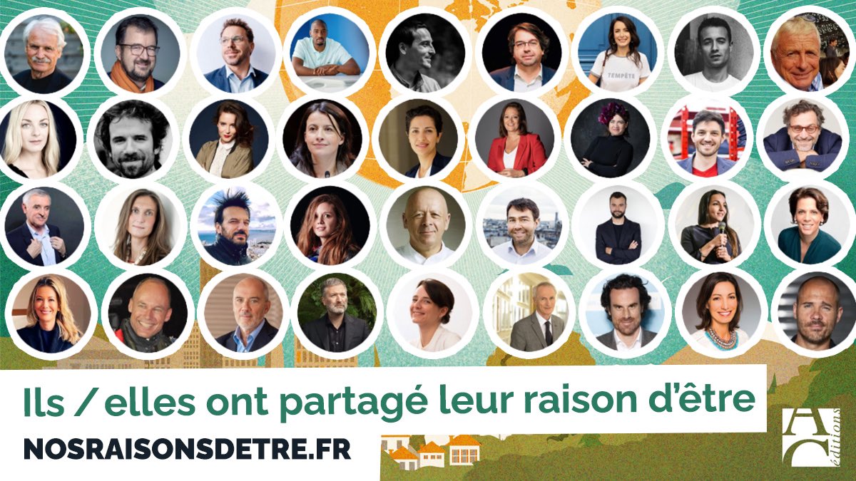 #NosRaisonsdEtre | En attendant ce vendredi la sortie de notre livre « Nos Raisons d’Etre » co-écrit avec <a href="/CyrielleHariel/">Cyrielle Hariel</a>, faites comme les 35 leaders qui y témoignent : 

Partagez vos raisons d’être via nosraisonsdetre.fr/partager-ma-ra… #purpose #ESS #RSE.