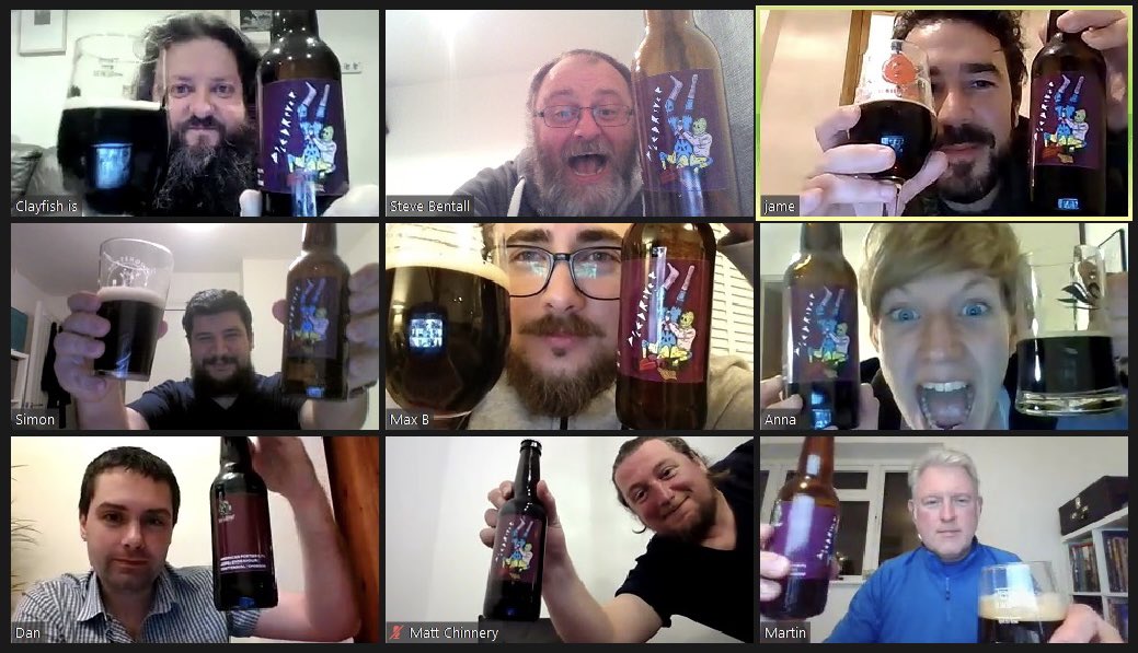 Top night last night, won’t be long until we can all drink together again in person 🍻 #BottleShare