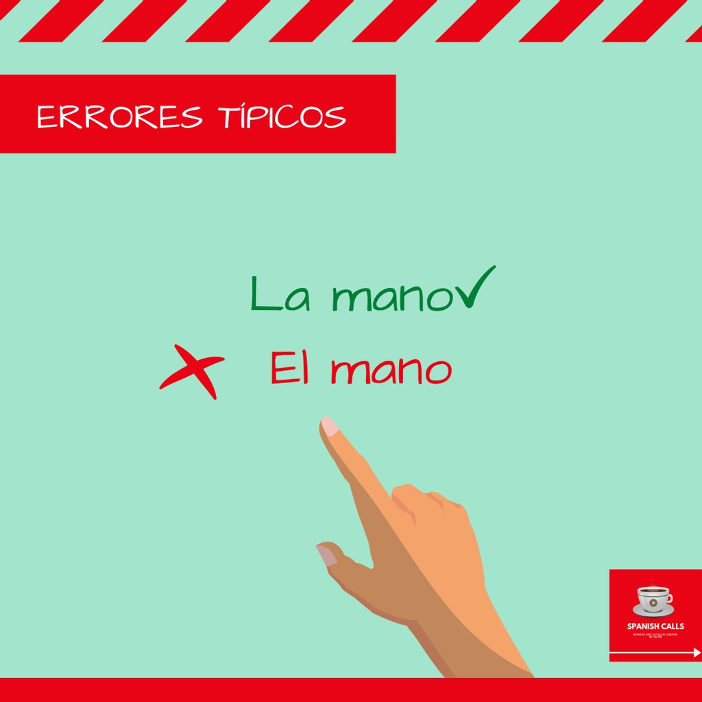 ¡Otro miércoles de errores típicos! ¿Sabías que decimos 'la mano' y no 'el mano'? ¿Qué errores sueles cometer cuando hablas español?⁠
⁠
⁠
#spanishonline #españolenlinea #spanishteacher #spanishcalls