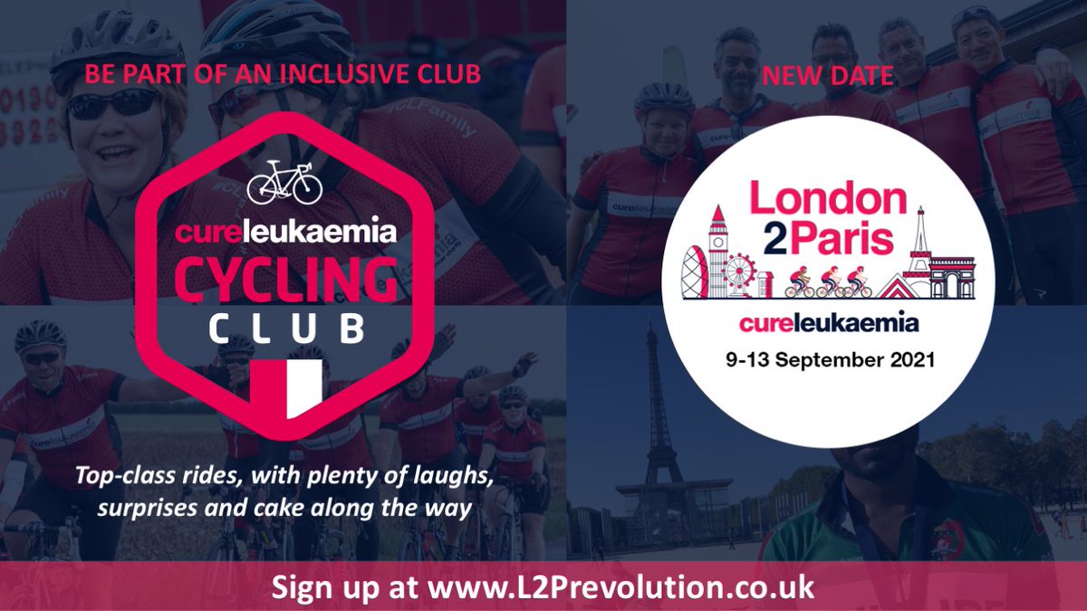 🚴‍♀️ L2P UPDATE 🚴

We can confirm there are now new dates for our London 2 Paris cycling adventure this year.

The four day trip will take place on 9th-13th September 2021. 

Find out more about the event 👉 bit.ly/39RFdJT

#CLCyclingClub #L2P2021