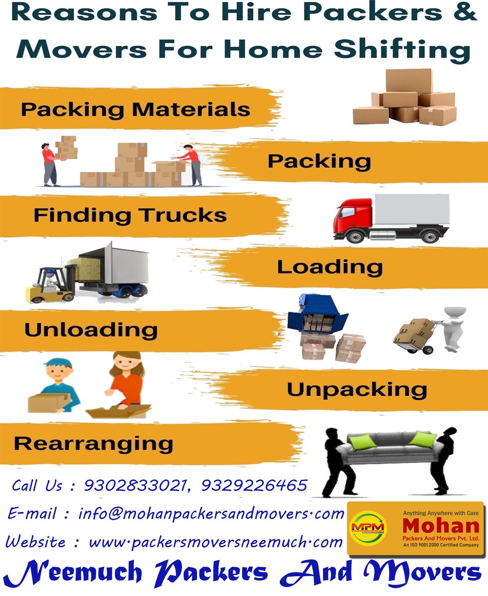 MohanMovers's tweet photo. #neemuchpackersandmovers
#homerelocation
#carcarrier
#packingunpackingservices
#loadingunloading
#unpackingrearranging
#officerelocation
#moversneemuch
#packersneemuch
Call Us Now : 9302833021, 9329226465
Email : info@mohanpackersandmovers.com
Website : https://t.co/jIrJFDknA0 https://t.co/VLOWEuZp0k