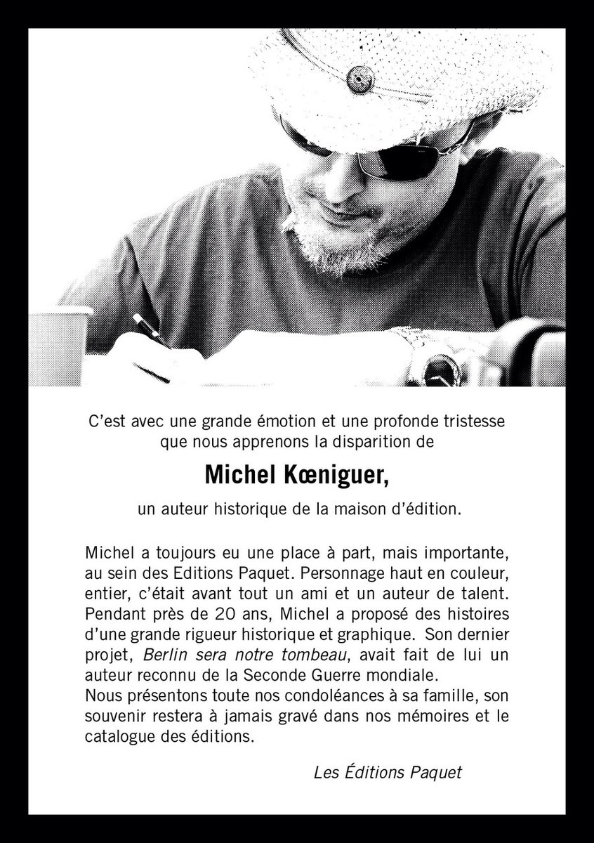#MichelKoeniguer - Auteur historique de la maison Paquet.