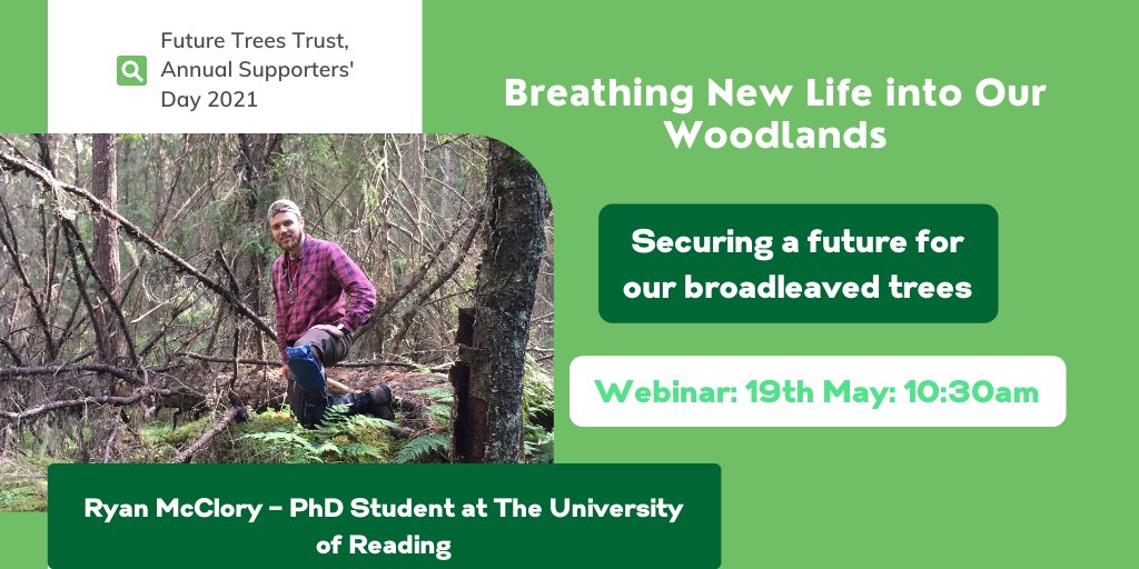 FutureTreesUK's tweet image. Ryan McClory, Patsy Wood Trust funded PhD student with @UniofReading will be joining us at the upcoming webinar with a presentation on 'Understanding the Drivers of Oak Masting in the UK'. Register your place: buff.ly/2PH2oPE