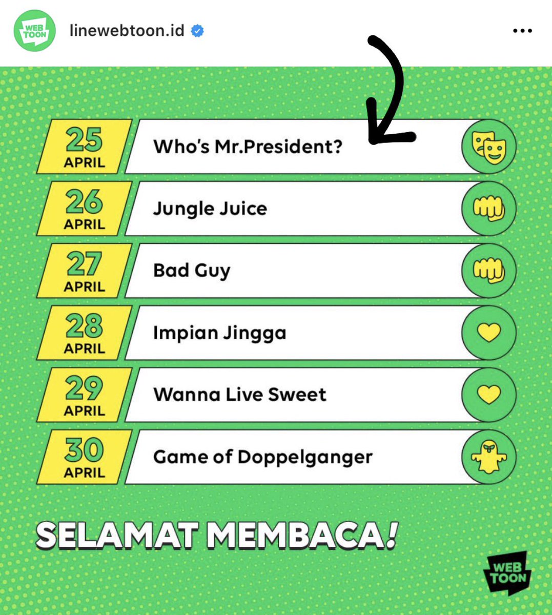 artfoliosms's tweet image. Hey ho man teman! Akhirnya setelah penantian 2 tahun, aku akan comeback dengan karya baru di Line Webtoon Indonesia!! ⭐️
Thank you banget buat kerja kerasnya para editor and Line webtoon ID for this tremendous opportunity! 🙏🏻✨

See you in April 25th!