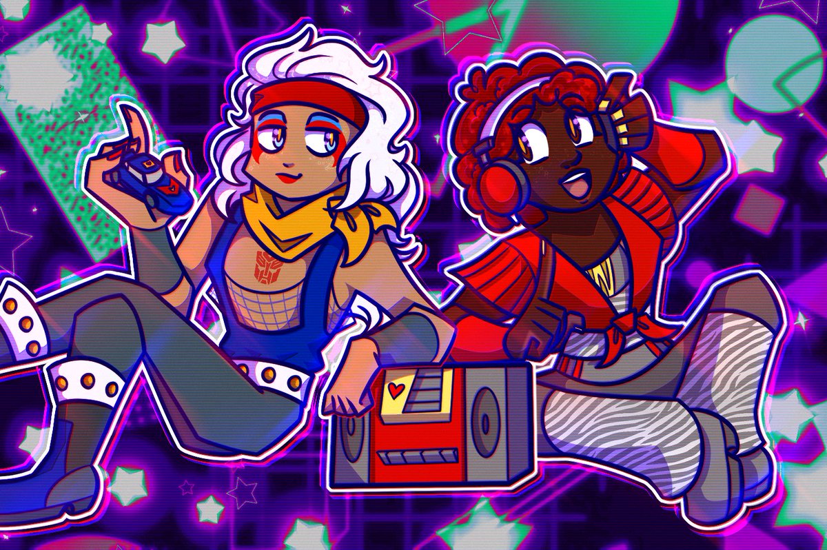 PersicaPink's tweet photo. reposting one of my all-time favorite Humanformers pieces 💕✨
I love Tracks and Blaster
#Transformers https://t.co/KjRbq9skHq