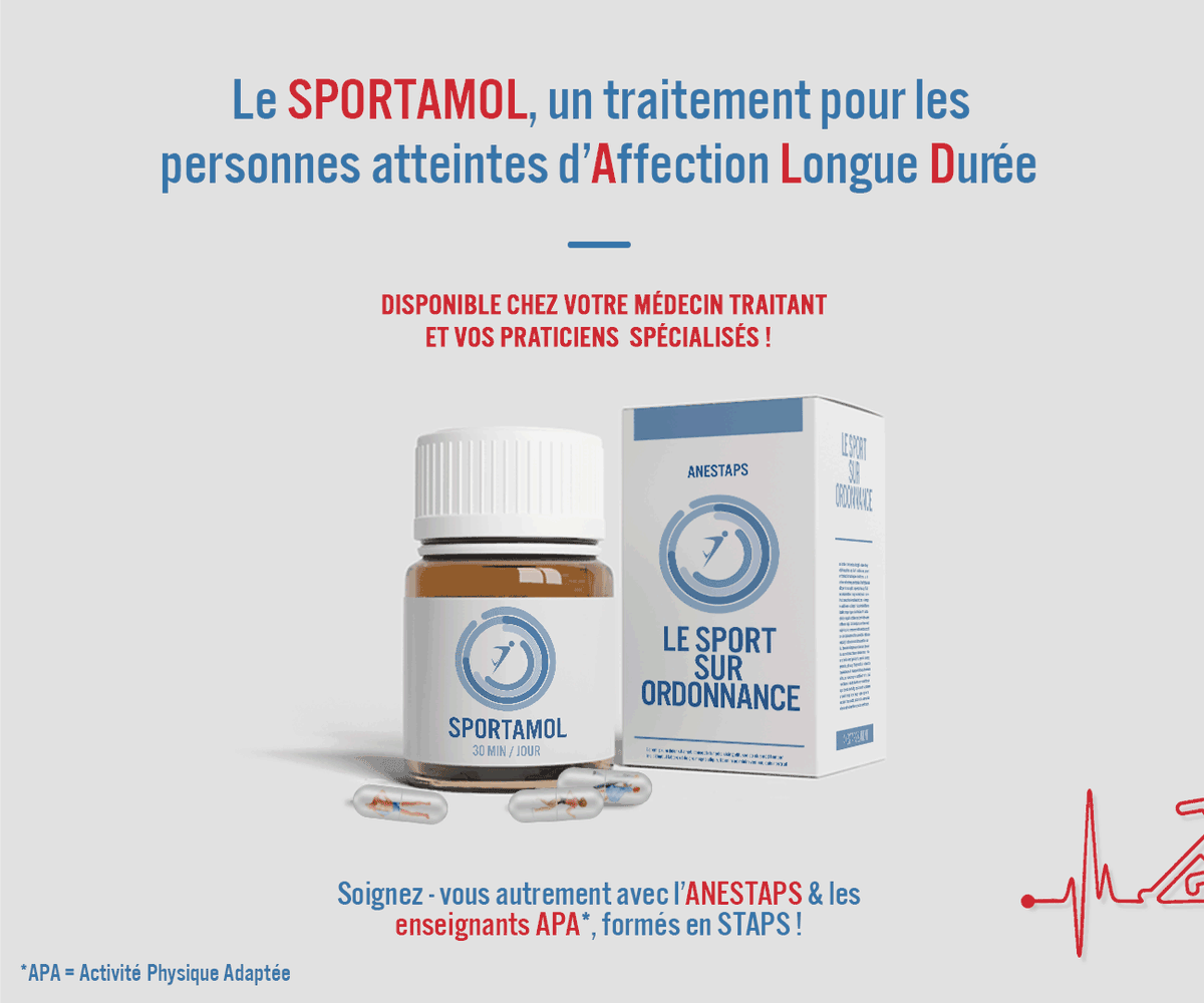 ANESTAPS's tweet photo. [ JOURNÉE MONDIALE DE LA SANTÉ 🤸🏻‍♂️ 1/2 ]

Pour l'occasion l'@ANESTAPS vous présente le #Sportamol !

Aujourd’hui, l'#AP est considérée comme une option thérapeutique, au même titre que les 💊 !

Alors, viens te soigner autrement avec les #EAPA formés en #STAPS.

⬇️⬇️⬇️ https://t.co/fbAEKKzrVs