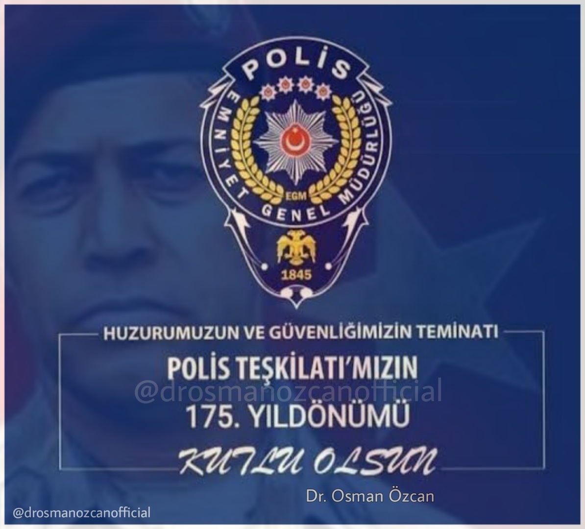 drosmanozcan's tweet photo. Türk Polis Teşkilatının Kuruluşunun 175. Yılı ve (06-10 Nisan) Polis Haftası Kutlu Olsun.

#türkpolis
#türkpolisteşkilatının
#polishaftası
#polishaftası🚨🚨🇹🇷
#türkiyem
#polisteşkilatı175yaşında
#drosmanozcan 
#PolisHaftası 
#DevletiminYanindayim 
#Atatuerk https://t.co/WJfOQ7ZBlg