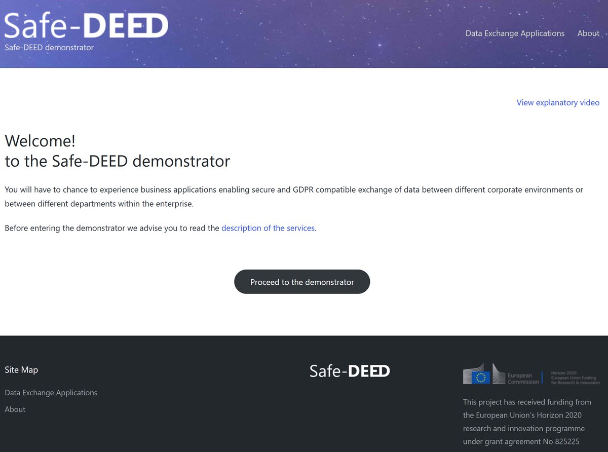 Check out our personal data demonstrator featuring Private Set Intersection (PSI), de-anonymisation risk analysis and the Data Valuation Component (DVC). All applications come with explanatory videos! Link demo.safe-deed.eu #safedeed #H2020