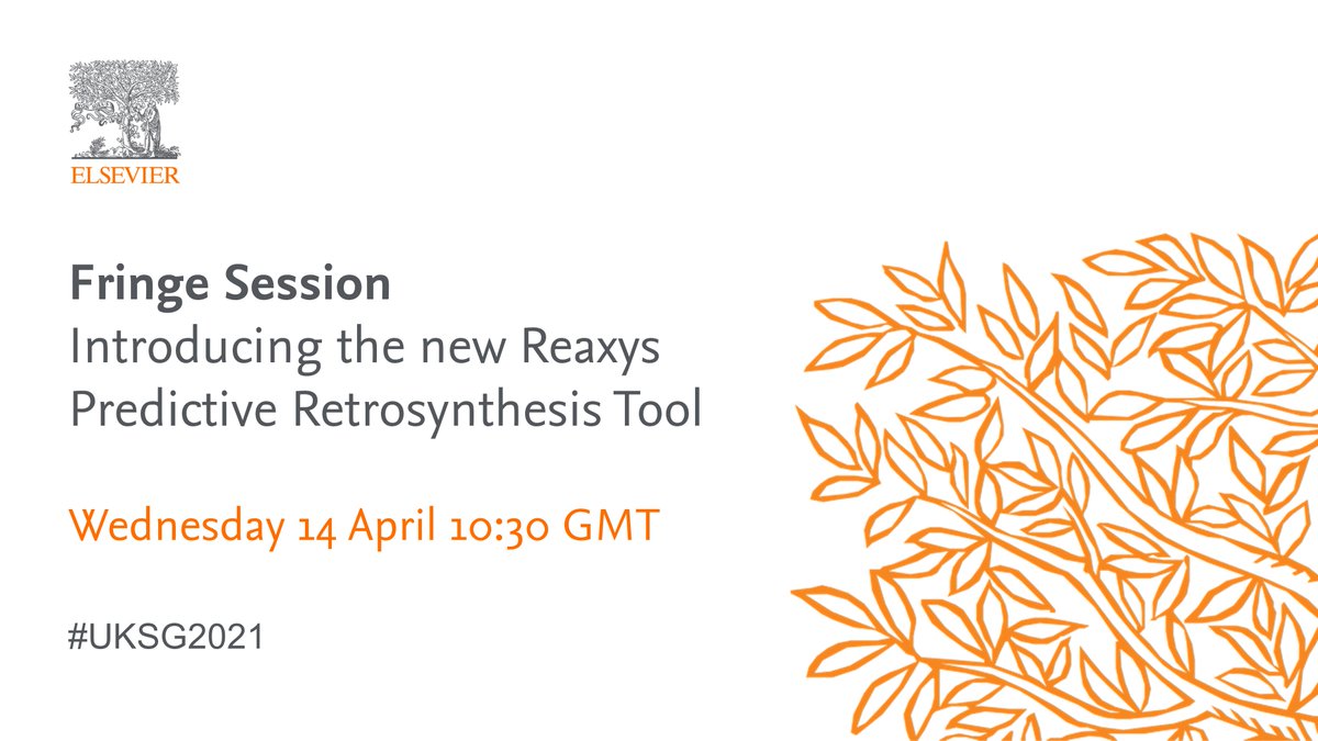 Join us at #UKSG2021, 14 April – 10.30 GMT to learn more about Reaxys! spkl.io/60104MPSm
