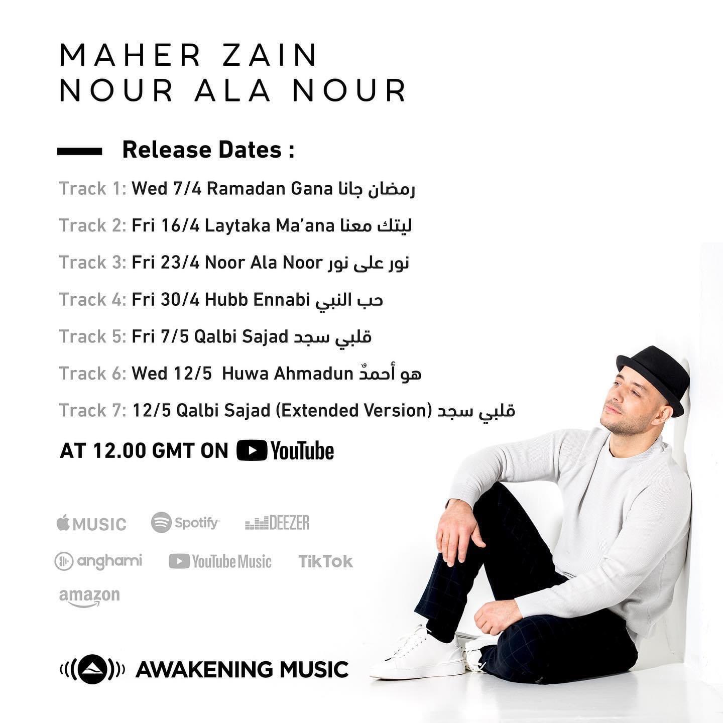Maher Zain On Twitter Noor Ala Noor Light Upon Light Is The Name Of My New Ep Mini Album I Hope You Will Enjoy This Album And You Will Find It Spiritually