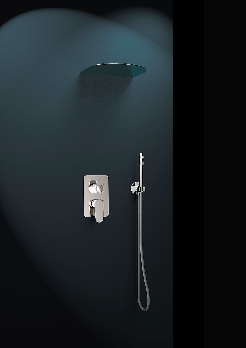 Interior_es's tweet photo. Las #ShowerSolutions de Ramon Soler son conjuntos empotrados de #ducha formados por un empotrado monomando o termostático, un rociador de la gama de hidroterapia y un conjunto de ducha de mano con flexible y codo de salida de agua.  
-> https://t.co/m0YoZlB70F
-> #baño #bathroom https://t.co/dDe88KE2F0