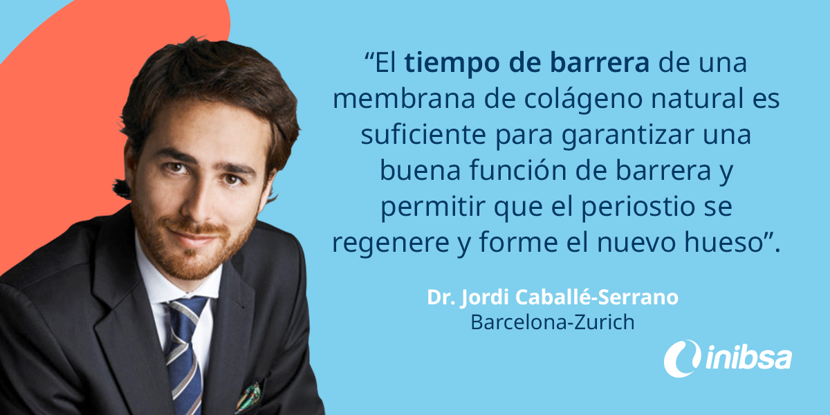 inibsadental's tweet photo. ¿Cuánto tiempo de barrera de una membrana necesitas?
El Dr. @jordicabser nos recuerda que puedes utilizar una membrana natural de colágeno, ya que el tiempo de barrera garantiza su buena función. 😉
✨¡Permite que el peritoneo se regenere y forme el hueso nuevo! ✨
#Inibsa https://t.co/IZpDbNGvY7
