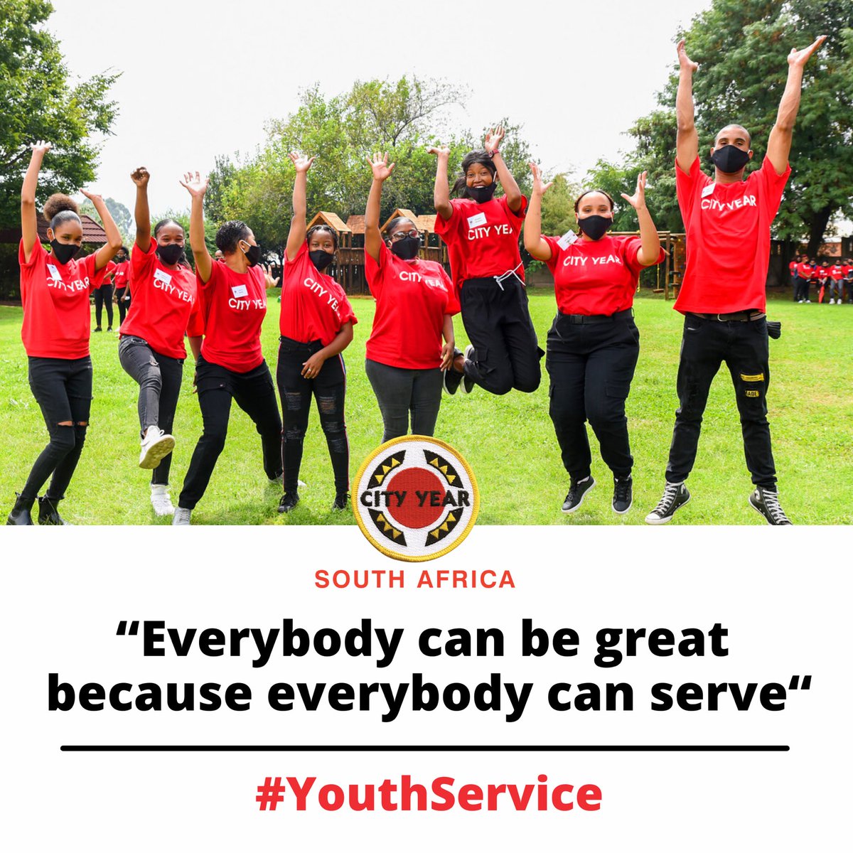 CityYearSoA's tweet photo. #WisdomWednesday don’t forget “Everbody can be great because everyone can serve” - choose to be great! #YouthService #makemzansibetter #servetowork #servingduringcovid-19 https://t.co/g5uYc0seO8