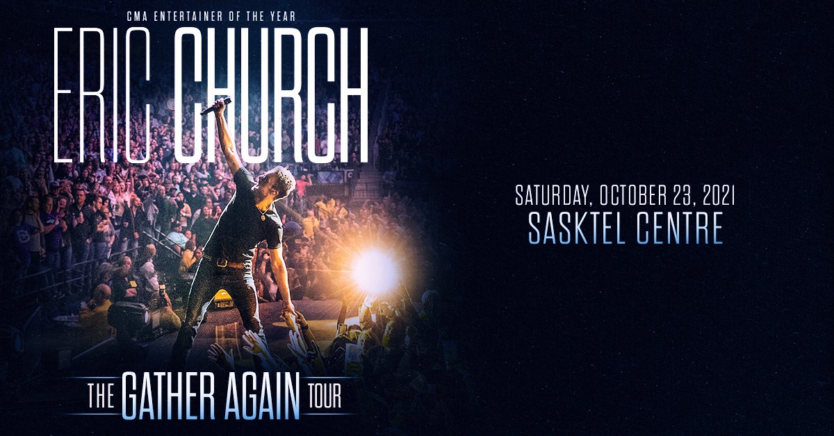 JUST ANNOUNCED🎉It’s time to Gather Again! Catch 360° of Eric Church LIVE in the round at SaskTel Centre on Saturday, October 23. To get first access to tickets before they go on sale, register now for the Church Choir fan club at EricChurch.com.