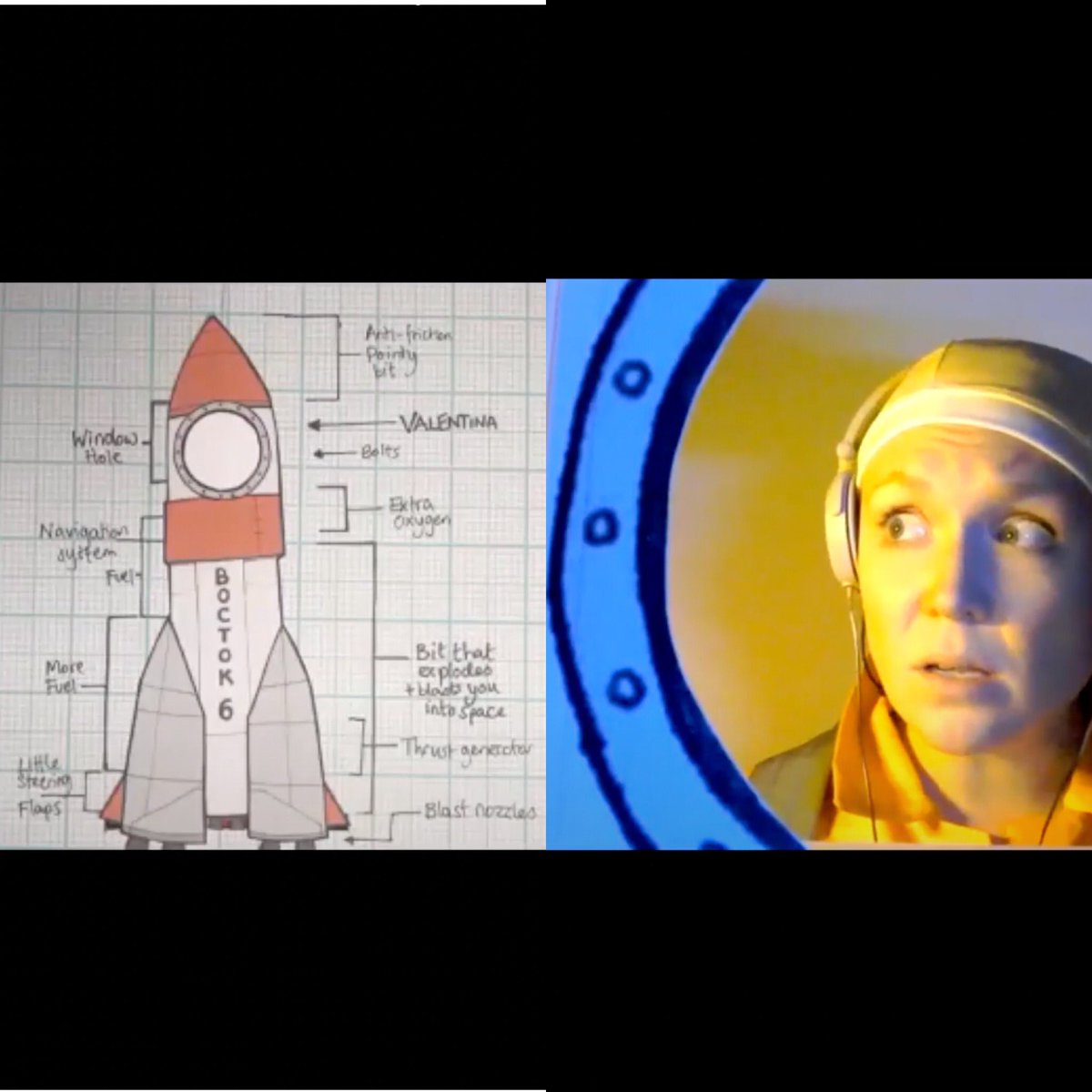 HasteTheatre's tweet image. 💫 FIRST LOOK: VALENTINA STAR DREAMER

👩🏻‍🚀 An interactive, intergalactic virtual adventure for families, telling the story of Valentina Tereshkova, 1st woman in space!

collab w @MOLtheatre supported by @ace_national @ThePlaceBedford 

☄️work in progress 17.04.21 11am link in bio