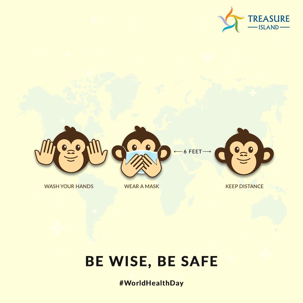 TI_Indore's tweet photo. #TreasureIsland makes sure that you stay safe and protected. Join us in the league and follow these precautions to stay healthy. Don't be careless, be wise, be safe. #WorldHealthDay #IndianMalls #NexusMalls  #Happyness #StaySafe 
#shoppingLeague #brands #Indore #MallsinIndore https://t.co/FWxfuhOdEP