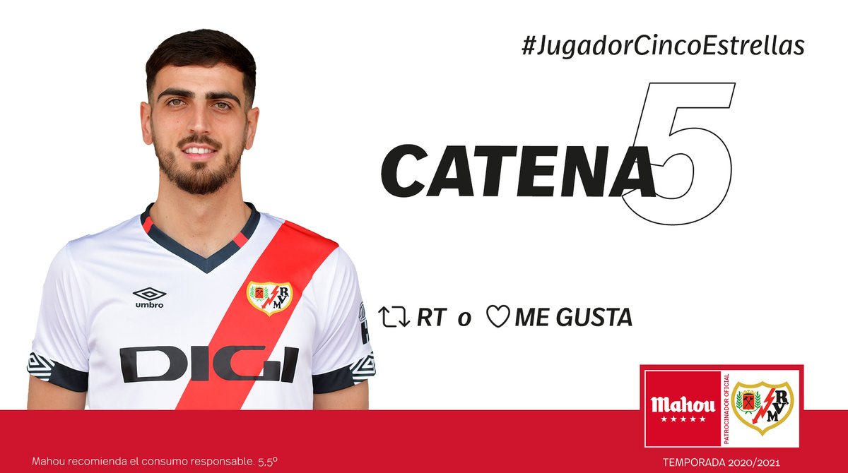 RT o Me Gusta si crees que <a href="/catena_94/">Alejandro Catena</a> ha sido el #JugadorCincoEstrellas del <a href="/RayoVallecano/">Rayo Vallecano</a> en marzo (2/6)