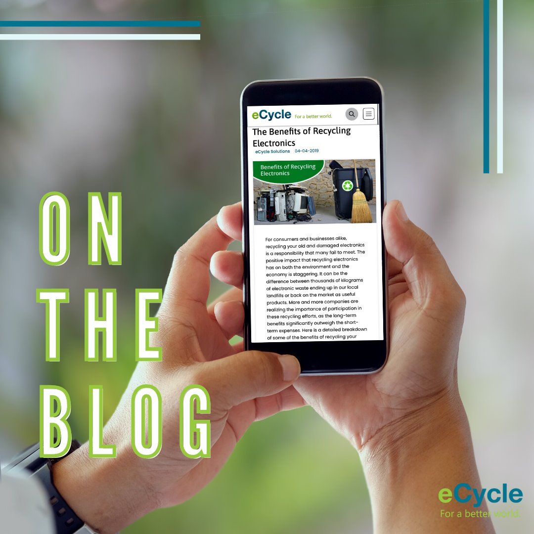 eCycleSolutions's tweet image. We’ve put together a comprehensive list explaining the benefits of recycling electronics in our blog post below. Visit the link for more information: 

ecyclesolutions.com/en/blog/the-be…

#ecofriendly #environmentallyconscious #recyclewithecycle #buildabetterenvironment #blogpost #blog