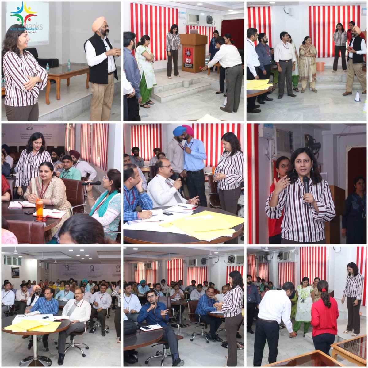 OpenHandS's tweet image. Prerna Kalra Founder of #Open_Hand_Solutions gives a Corporate Training to at: CHANDIGARH UNIVERSITY

#training #hr #innovation #university #learning #education #skills #Poshact #Poshcompliance #Poshconsultant #HostandDost #Conciliation #Complainant #Respondent #poshatwork
