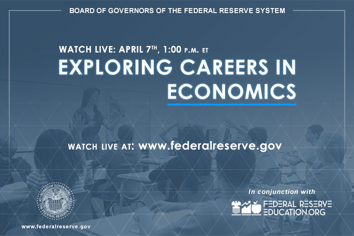 WATCH LIVE TODAY: Exploring Careers in Economics at 1 p.m. ET #FedEconJobs #Economics #EconTwitter go.usa.gov/xHYY4