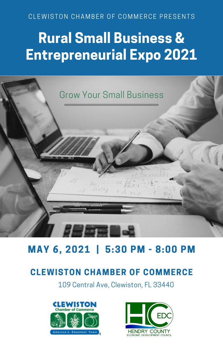 Join us May 6th to hear our speakers share on information all across the board from marketing to finances. We're ready to help you grow your small business! #HereInHendry