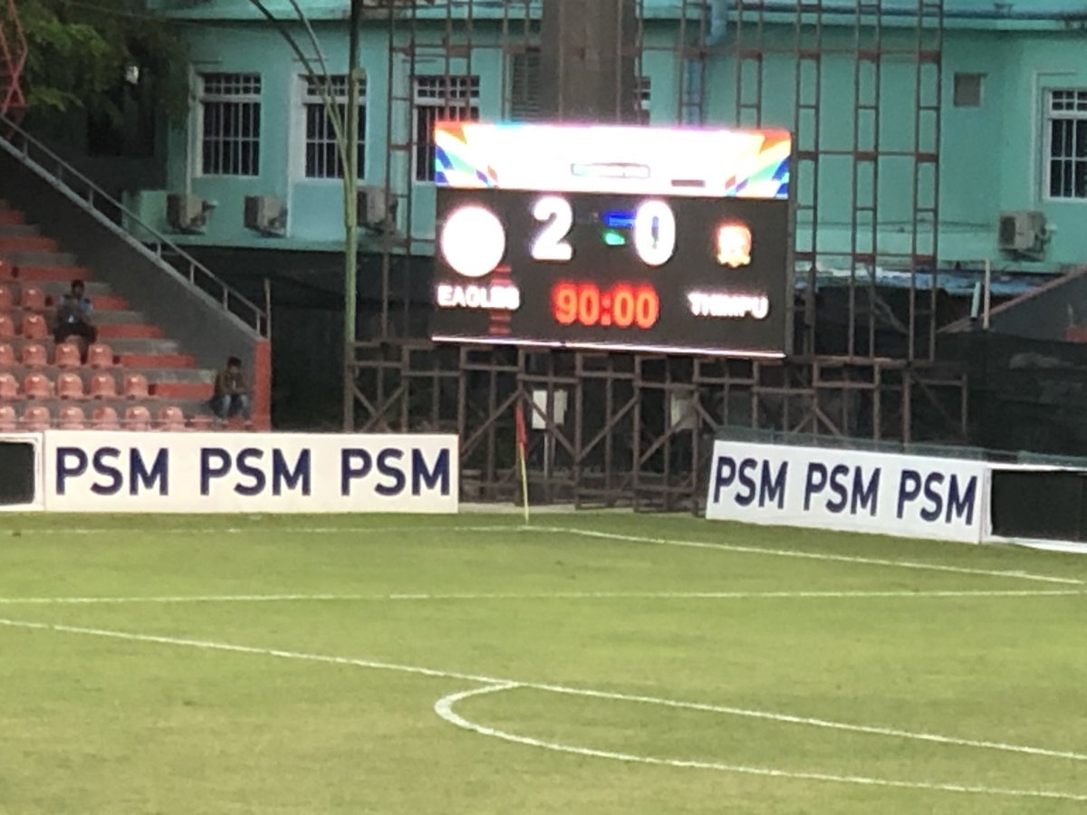 Shakittey's tweet photo. Congratulations Club Eagles for winning the 1st play-off match. 

Wishing the team would continue it to the next play-off match in a few days 🇲🇻
@clubeagles1989 #AFC https://t.co/5UGi4Vfk46