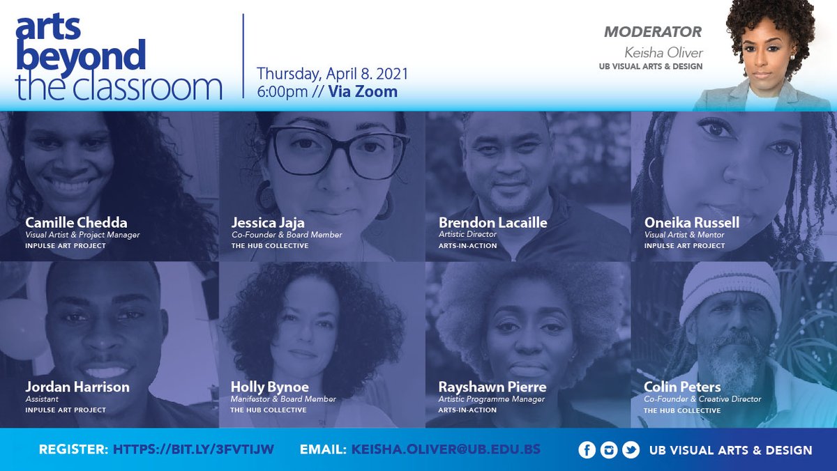 UBVisualArts's tweet photo. 3 Caribbean social arts initiatives will discuss their approach to community based learning in the arts this Thursday. Register via Zoom: https://t.co/QH2YdV7Yf4 #Caribbean #Art #Education #Community #panel https://t.co/1kb4bF3RpO