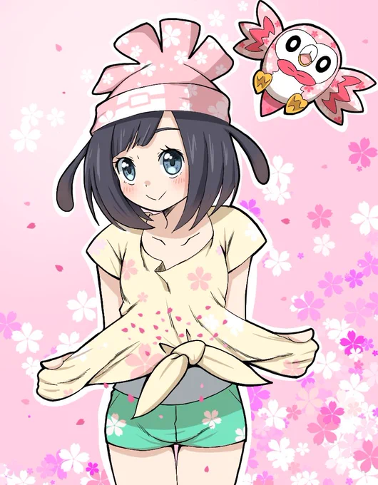 春夏秋冬揃ったミヅキとモクロー 