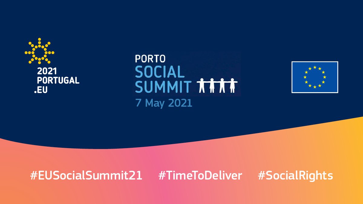 EU_Social's tweet photo. 📢 One month left to #EUSocialSummit21!

The event will be an opportunity to:

🔹 strengthen Europe’s social dimension
🔹 renew the commitment to implement the European Pillar of #SocialRights at the highest political level

🗓️ 7 May, Porto 🇵🇹

#TimetoDeliver https://t.co/MVQtkrkWpF