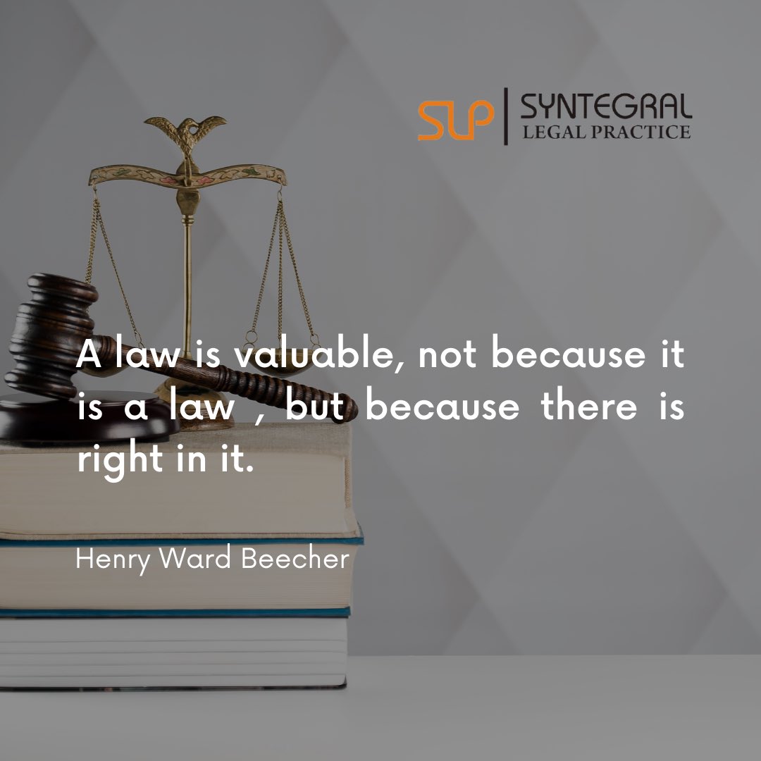 syntegrallp1's tweet photo. A law is valuable, not because it is a law , but because there is right in it.
#law #lawyer #legal #rights https://t.co/VKimjyDNYq