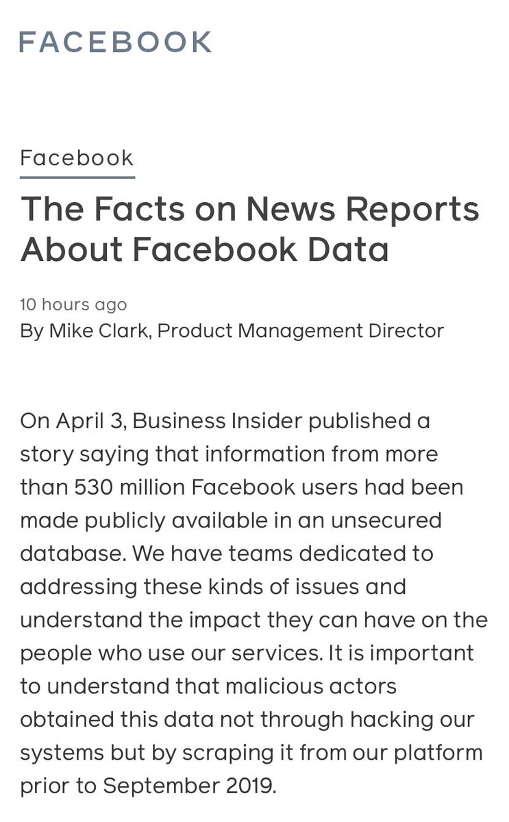 It took Facebook 5 days to publish this. It’s refusing to even acknowledge journalists’s qs. It doesn’t appear to be cooperating with the regulator. And these are not ‘facts’. This is a high-stakes PR op that blames Facebook’s users for their shocking failure to protect them