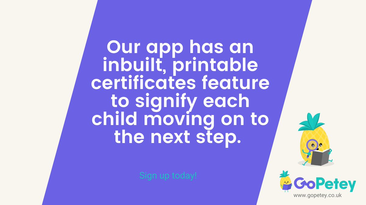 GoPetey3's tweet image. Our app has an inbuilt, printable certificates feature to signify each child moving on to the next step. ⭐📜✅

👉 gopetey.co.uk

#TeachingApp #Education #LiteracySkills #PrecisionTeaching #Literacy #EarlyLiteracySkills #Phonics #EdChat #Learning #Literate