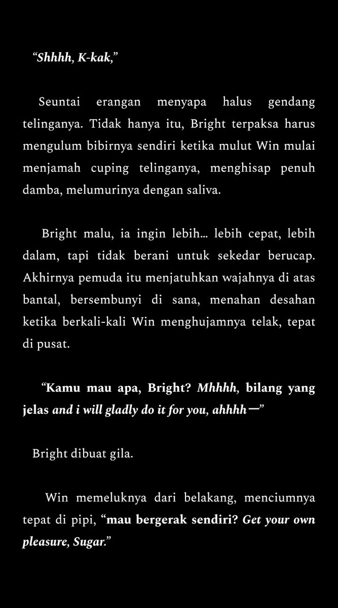 ceriiigyu's tweet image. ㅡ winbright 🔞
(one tweet!au) 

“... say it out loud, Sugar.”