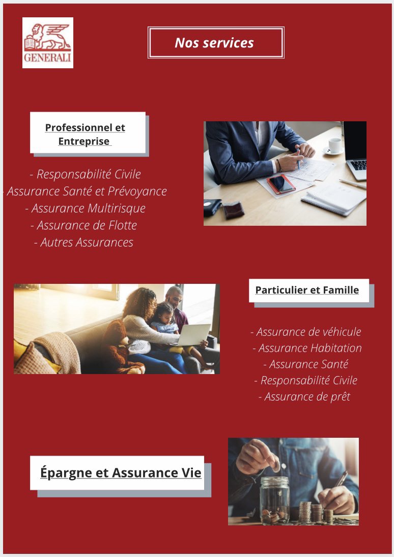 🖇Nos services proposés : pour les Professionnels / Particuliers #assurance #Professional #services #Twitter #generali #vaucluse