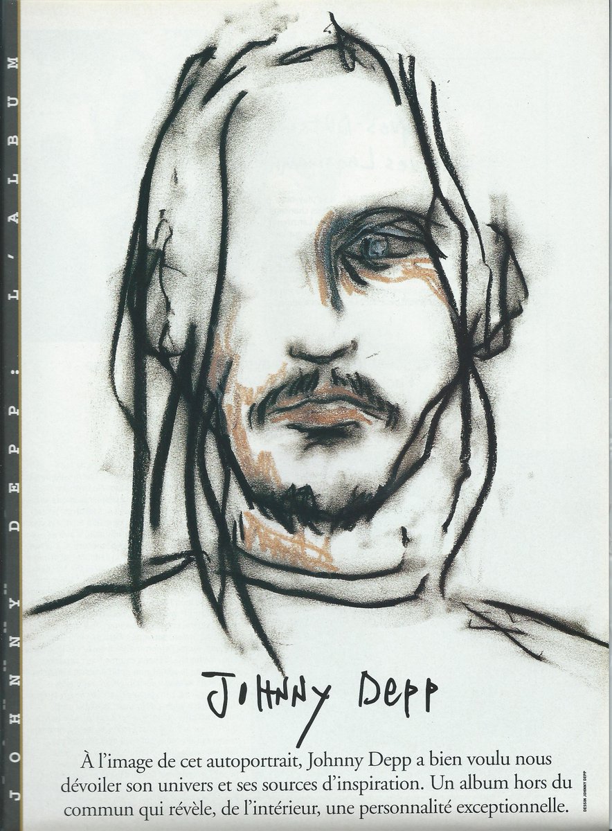 Johnny is featured in Studio magazine issue February 2000 - 40 pages plus the front cover. One section of it was an "album" of pics and comments from him, some include his paintings/drawings. Translation added later. Starting with his self portrait which is beautiful. ♥️😊