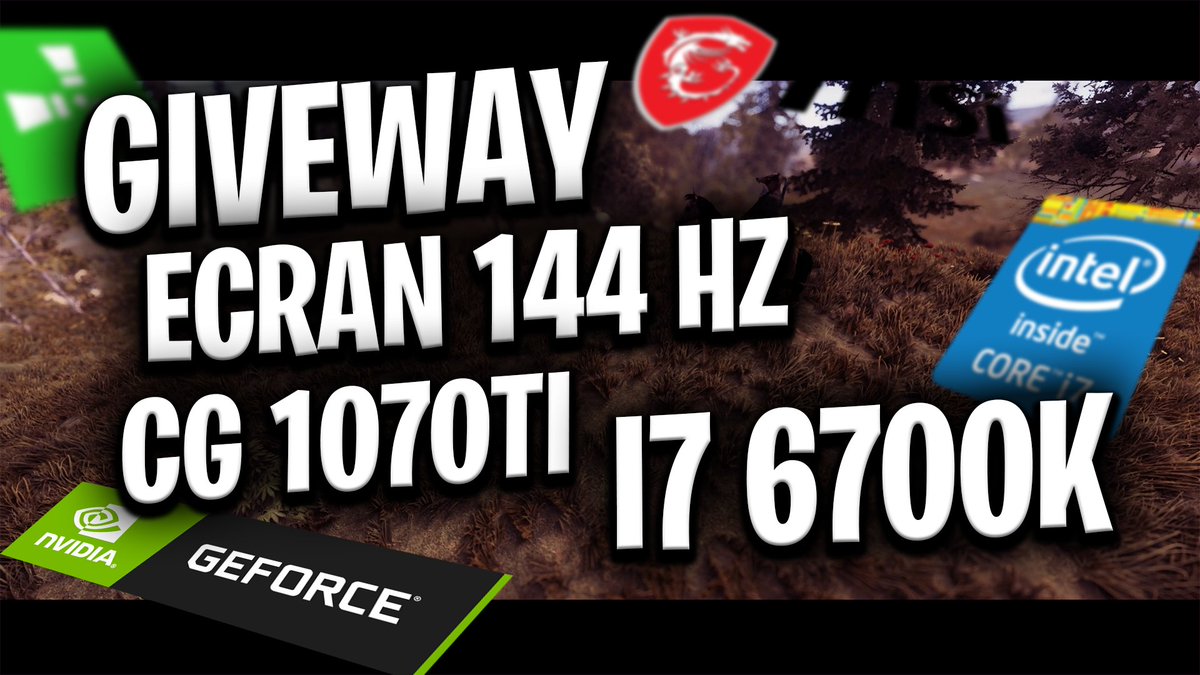 bientôt les 15 000K Follow sur Twitch , concours ouvert a gagner un I7 6700k avec carte mère, ventirad et 1070ti  MSI avec écran 144hz MSI , il faut juste me follow tweeter et retweet et d'écrire se que vous voulez gagner vous ne pouvez en choisir que 1
Tirage au sort 28/04/2021